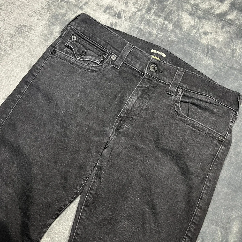 True Religion Ricky Jeans Men's (Fits 37x33) Black Relaxed Straight Denim Read